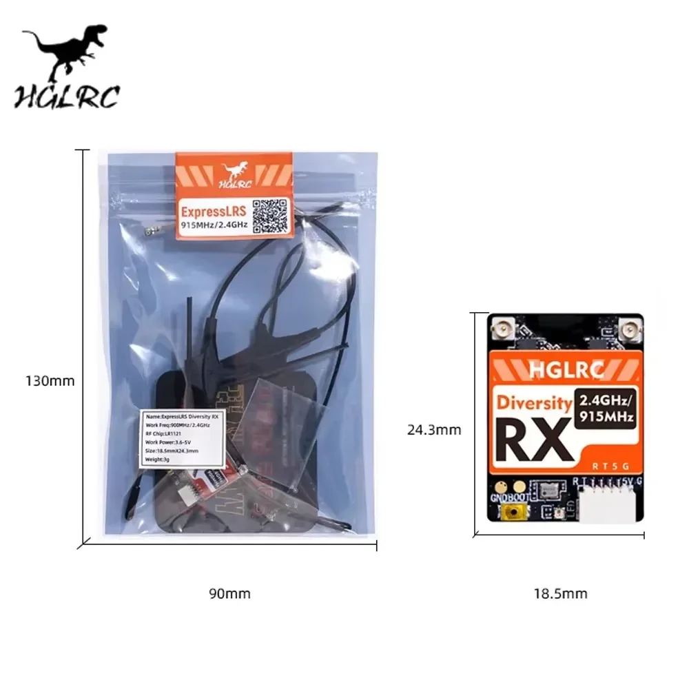 HGLRC Dualband RX ExpressLRS R - đánh giá và giá Fpv Drone Antenna