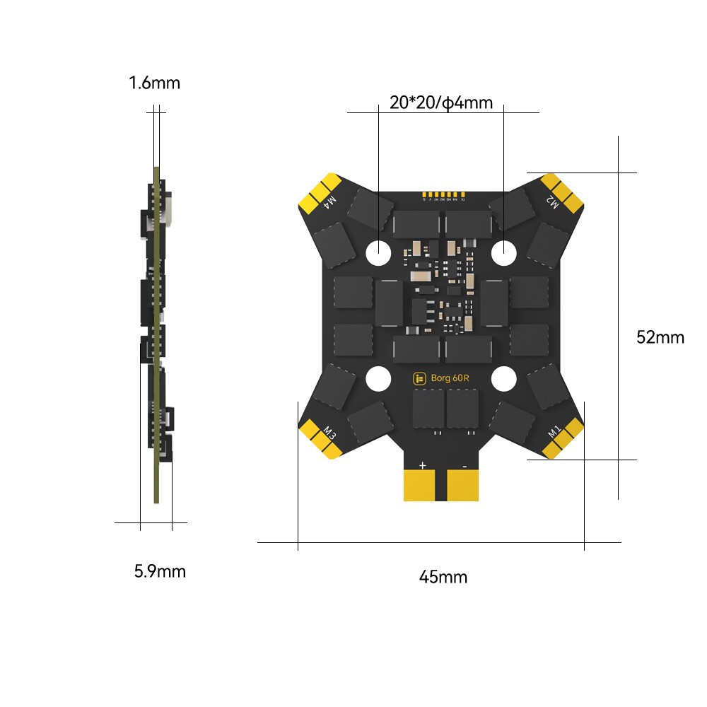 iFlight Borg Mini H7 (ICM42688 - đánh giá và giá Fpv Drone Flight Controller